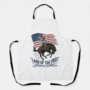 Patriottische Cowboy Land Van De Vrije Western Ove Schort