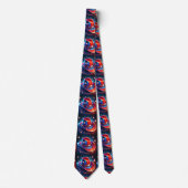 Patriottische cowboy Pet rood wit en blauw Stropdas (Voorkant)