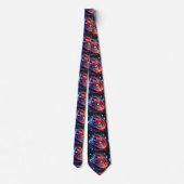 Patriottische cowboy Pet rood wit en blauw Stropdas (Achterkant)