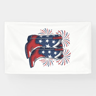 Patriottische Cowboylaarzen Vintage Western T-shir Spandoek