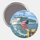 Patriottische Cruise Sailaway Bon Voyage Magneet (Voorkant / Achterkant)
