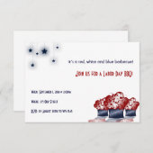 Patriottische Cupcake Dag Party Uitnodiging (Voorkant / Achterkant)