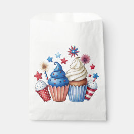 Patriottische cupcakes bedankzakje