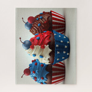 Patriottische cupcakes legpuzzel