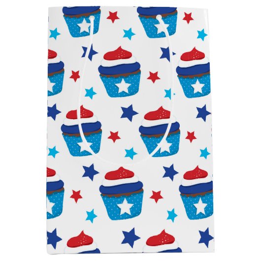 Patriottische cupcakes medium cadeauzakje (Voorkant)