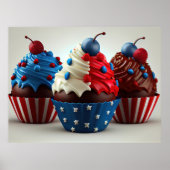 Patriottische cupcakes poster (Voorkant)