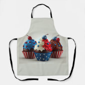 Patriottische cupcakes schort (Voorkant)