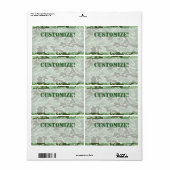 Patriottische Custom Groene Leger Camouflage Label (Full Sheet)