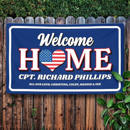 Patriottische Custom Militaire Welkom thuis Spandoek