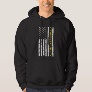 Patriottische Cyber Security Amerikaanse vlag Comp Hoodie