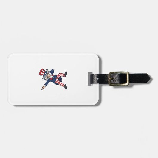 Patriottische Dabbing Heer Vintage Vector Design_ Bagagelabel (Voorkant horizontaal)
