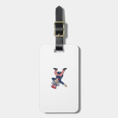 Patriottische Dabbing Heer Vintage Vector Design_ Bagagelabel (Voorkant verticaal)