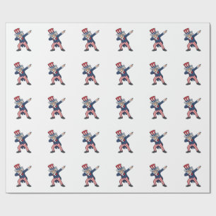 Patriottische Dabbing Heer Vintage Vector Design_ Cadeaupapier