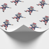 Patriottische Dabbing Heer Vintage Vector Design_ Cadeaupapier (Hoek)