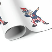 Patriottische Dabbing Heer Vintage Vector Design_ Cadeaupapier (Rol Hoek)
