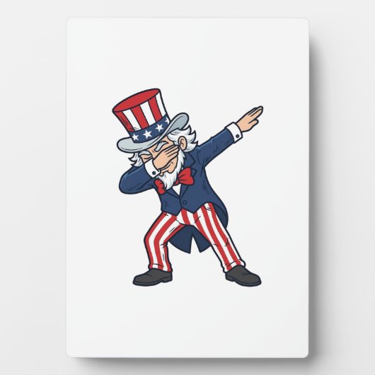 Patriottische Dabbing Heer Vintage Vector Design_ Fotoplaat (voorkant)