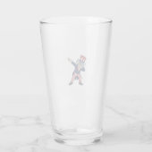 Patriottische Dabbing Heer Vintage Vector Design_ Glas (Achterkant)