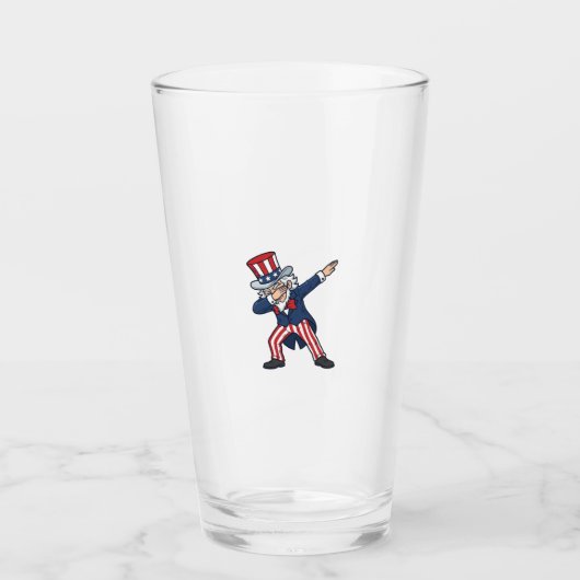 Patriottische Dabbing Heer Vintage Vector Design_ Glas (Voorkant)