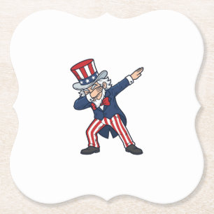 Patriottische Dabbing Heer Vintage Vector Design_ Kartonnen Onderzetters