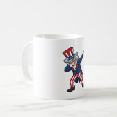 Patriottische Dabbing Heer Vintage Vector Design_ Koffiemok (Voorkant links)