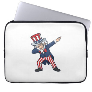 Patriottische Dabbing Heer Vintage Vector Design_ Laptop Sleeve
