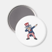 Patriottische Dabbing Heer Vintage Vector Design_ Magneet (Voorkant / Achterkant)