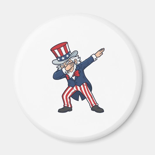 Patriottische Dabbing Heer Vintage Vector Design_ Magneet (Voorkant)