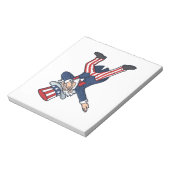 Patriottische Dabbing Heer Vintage Vector Design_ Notitieblok (Linkerzijde)