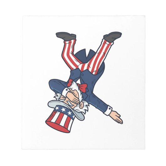 Patriottische Dabbing Heer Vintage Vector Design_ Notitieblok (Voorkant)