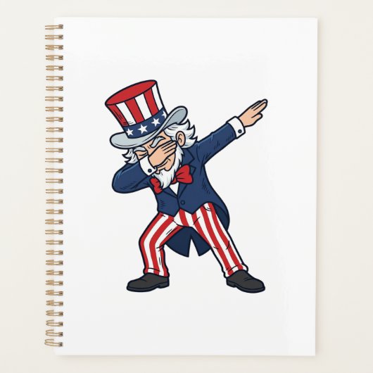 Patriottische Dabbing Heer Vintage Vector Design_ Planner (Voorkant)