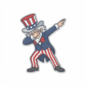 Patriottische Dabbing Heer Vintage Vector Design_ Sticker (Voorkant)