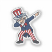 Patriottische Dabbing Heer Vintage Vector Design_ Sticker (Voorkant)