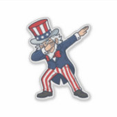 Patriottische Dabbing Heer Vintage Vector Design_ Sticker (Voorkant)