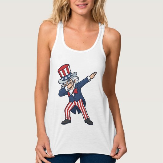 Patriottische Dabbing Heer Vintage Vector Design_ Tanktop (Voorkant)