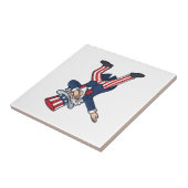 Patriottische Dabbing Heer Vintage Vector Design_ Tegeltje (Zijkant)