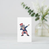 Patriottische Dabbing Heer Vintage Vector Design_ Visitekaartje (Staand voorkant)