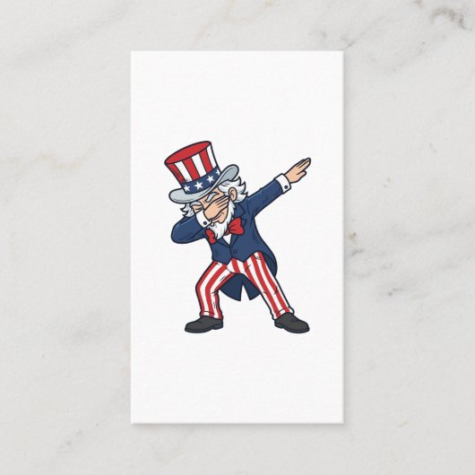 Patriottische Dabbing Heer Vintage Vector Design_ Visitekaartje (Voorkant)