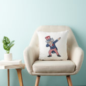 Patriottische Dabbing Heer Vintage Vector Ontwerp_ Kussen (Stoel)