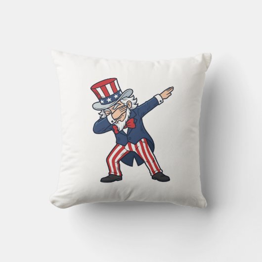 Patriottische Dabbing Heer Vintage Vector Ontwerp_ Kussen (Voorkant)