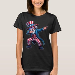 Patriottische dabbing Uncle Sam USA 4 juli Mannen T-shirt