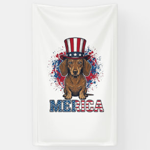 Patriottische Dachshund Amerika Vintage Hond Shirt Spandoek