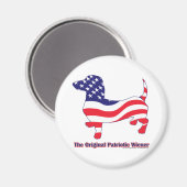 Patriottische Dachshund - Doxie Magneet (Voorkant / Achterkant)