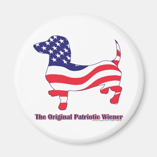 Patriottische Dachshund - Doxie Magneet (Voorkant)
