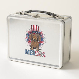 Patriottische Dachshund Merica Vintage Hond Shirt_