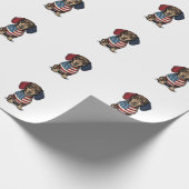 Patriottische Dachshund Vintage Gravure Vector Ont Cadeaupapier (Hoek)