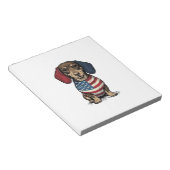 Patriottische Dachshund Vintage Gravure Vector Ont Notitieblok (Schuin)