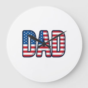 Patriottische DAD Vector T-shirt Ontwerp_1 Grote Klok