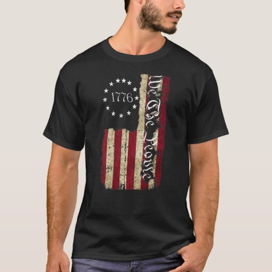 Patriottische dag 1776 Wij het volk Amerikaanse Co T-shirt (Voorkant)
