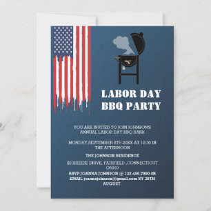 Patriottische Dag van de Arbeid BBQ-feest Kaart