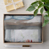 Patriottische Daisies in een Mason Jar Waterverf Tissuepapier (Geschenk)